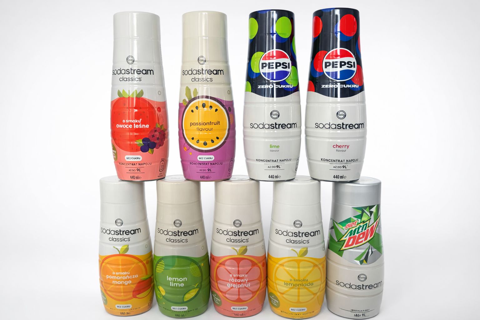 Oryginalne syropy SodaStream, Pepsi, Mirinda, 7UP